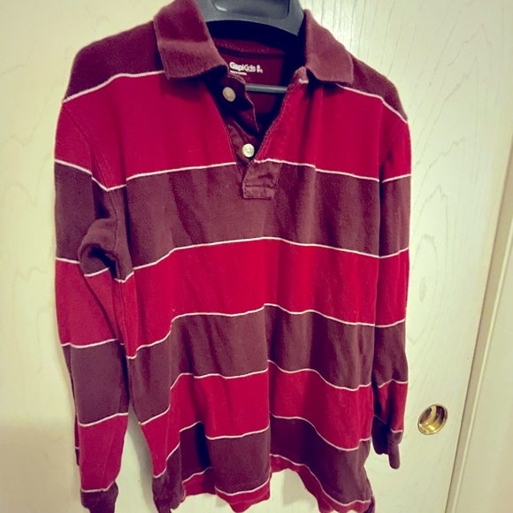Gap Kids long stripe sleeve T, size 6-7 - Picture 4 of 4